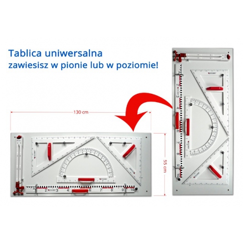 Przybory PCV magnetyczne na tablicy białej PHU232