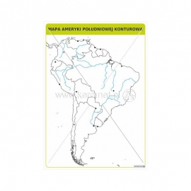2915 Mapa Ameryki Południowej konturowa