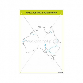 2917 Mapa Australii konturowa