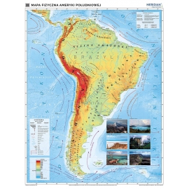 Ameryka Południowa - ścienna mapa fizyczna (2020) 120 x 160 cm