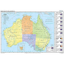 Australia - ścienna mapa polityczna 160 x 120 cm