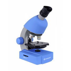 Bresser - Mikroskop 40x-640x Junior niebieski, fotoadapter do smartfonów
