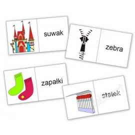 Domino logopedyczne wyrazowo - obrazkowe S-Z utrwalajace