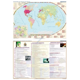 DUO Pielgrzymki Papieża Jana Pawła II / Życie i dzieło Jana Pawła II - dwustronna mapa ścienna