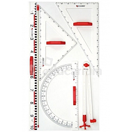 Lambda - komplet przyborów geometrycznych magnetycznych z tabliczką