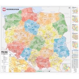 MAPA ŚCIENNA POLSKI – ADMINISTRACYJNA 1:500 000