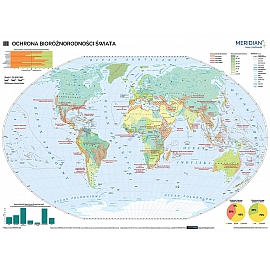 Ochrona bioróżnorodności świata - mapa ścienna 200 x 150 cm