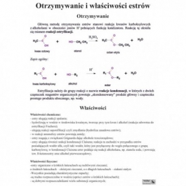 1327 Otrzymywanie i właściwości estrów