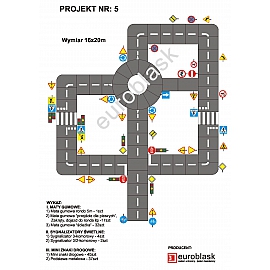 Projekt nr 5 – Mobilne miasteczko ruchu drogowego 16x20m