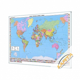 Świat Polityczny 123x87 cm. Mapa do wpinania