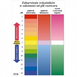 1492 Zabarwienie wskaźników z zależności od pH roztworu