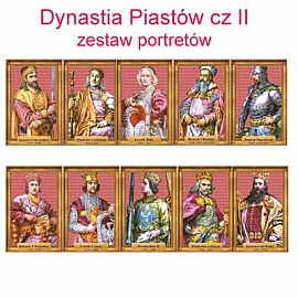 Zestaw portretów Dynastia Piastów cz. II antyrama