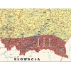 Mapa Polski z podziałem na strefy obciążenia wiatrem 130x120 cm